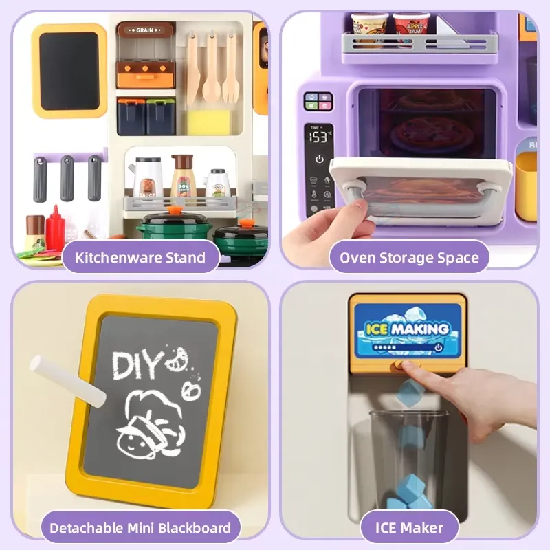 90cm Large Pretend Play Kitche - đánh giá và giá Baby Food Game