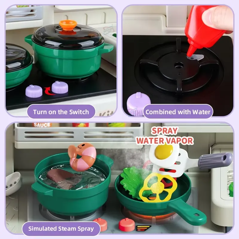 90cm Large Pretend Play Kitche - đánh giá và giá Baby Food Game