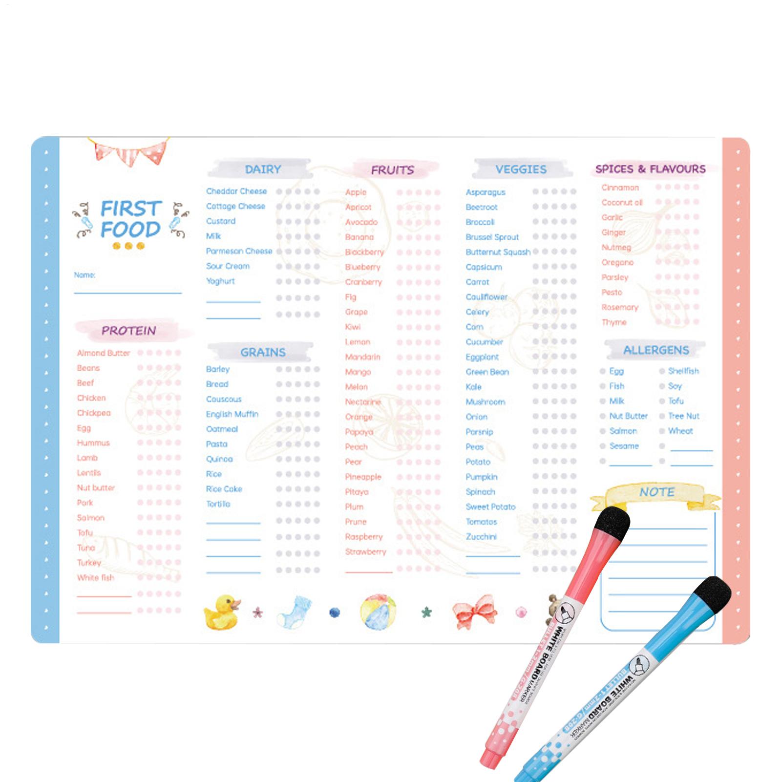 First Foods Chart Magnetic Bab - đánh giá và giá Baby Food Tracker